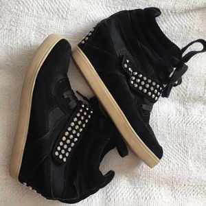 Steve Madden black studded sneakers